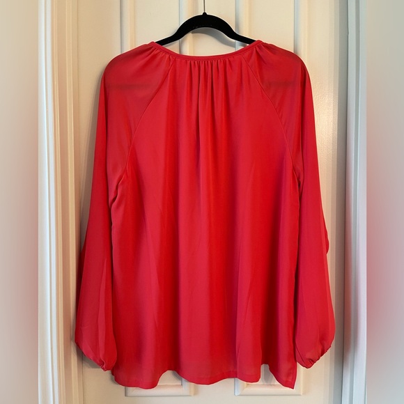 NWT Michael Kors Coral Reef Long Sleeve Lined Blouse - Picture 11 of 12